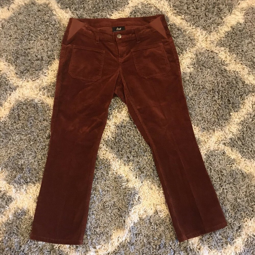 Led Luxe Essentials Maternity Brown Corduroy Pants - image 4